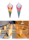 Máy làm bánh kem Wafer tự động với nhiều hình dạng khác nhau
