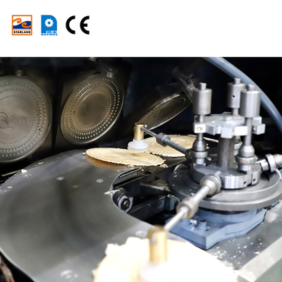 Dây chuyền sản xuất giỏ bánh quế PLC Máy làm bánh quy wafer thương mại