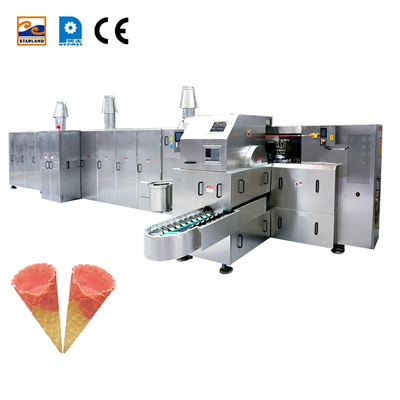 Đường dây sản xuất hình nón kem tùy chỉnh với tốc độ điều chỉnh và 101 đĩa nướng cho năng suất cao