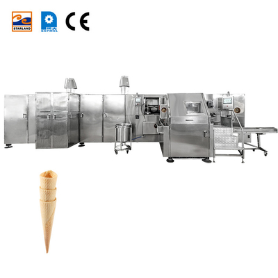 Dùng khí 9-10 kg / giờ dây chuyền sản xuất nón Barquillo tự động với 55 đĩa nướng