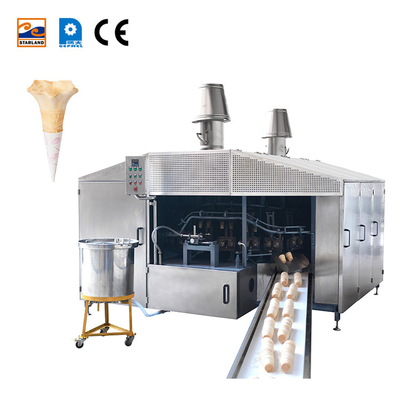 Gas PLC Control Wafer Cone Production Line với bảo hành một năm