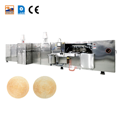 Dòng sản xuất Obleas Wafer tự động bằng thép không gỉ tùy chỉnh với màn hình hiển thị nhiệt độ kỹ thuật số