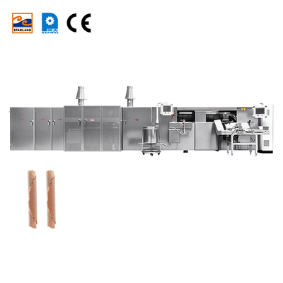 Đường dây sản xuất cuộn Waffle có công suất cao với công suất sản xuất 1200pcs/giờ
