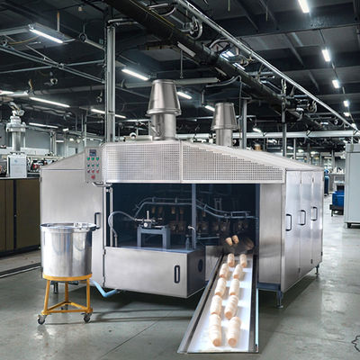 Stainless Steel vật liệu kết cấu Wafer Cone dây chuyền sản xuất với và chức năng tự động
