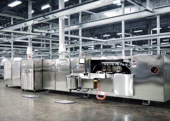 Hệ thống điều khiển PLC Wafer Biscuit Machine Vật liệu thép không gỉ được thiết kế cho sản xuất khối lượng lớn và sản lượng nhất quán