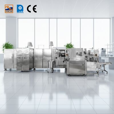 Dòng sản xuất nón đường cuộn 1.5KW Giải pháp hoàn hảo cho sản xuất nón Barquillo tự động