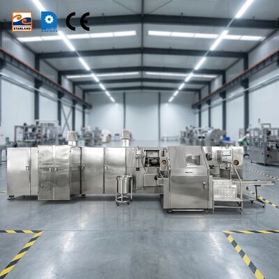 Máy cuộn hình nón kem tự động hoàn toàn được thiết kế để sản xuất hàng loạt các hình nón kem