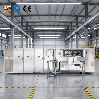 Đường dây sản xuất nón wafer tự động với điều khiển nhiệt độ màn hình kỹ thuật số và hệ thống điều khiển PLC để sản xuất nhất quán