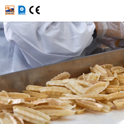 Dây chuyền sản xuất bánh wafer Monaka bằng thép không gỉ bao gồm giải pháp kiểm soát nhiệt độ hiển thị kỹ thuật số để làm bánh quy wafer