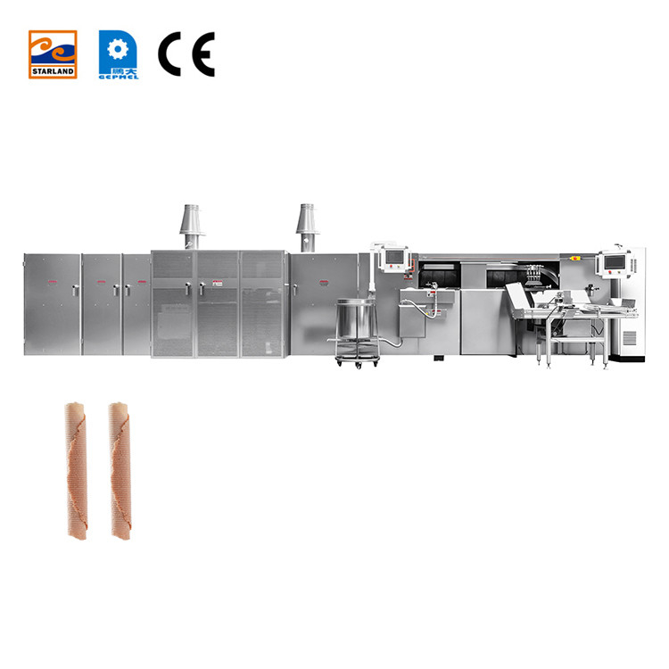 Đường dây sản xuất cuộn Waffle có công suất cao với công suất sản xuất 1200pcs/giờ