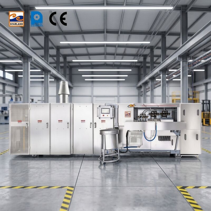 Đường dây sản xuất nón wafer tự động với điều khiển nhiệt độ màn hình kỹ thuật số và hệ thống điều khiển PLC để sản xuất nhất quán