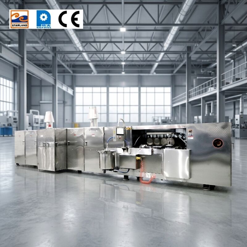 Thiết bị sản xuất bánh quy bằng thép không gỉ được tích hợp với hệ thống điều khiển PLC đảm bảo các tiêu chuẩn sản phẩm nhất quán