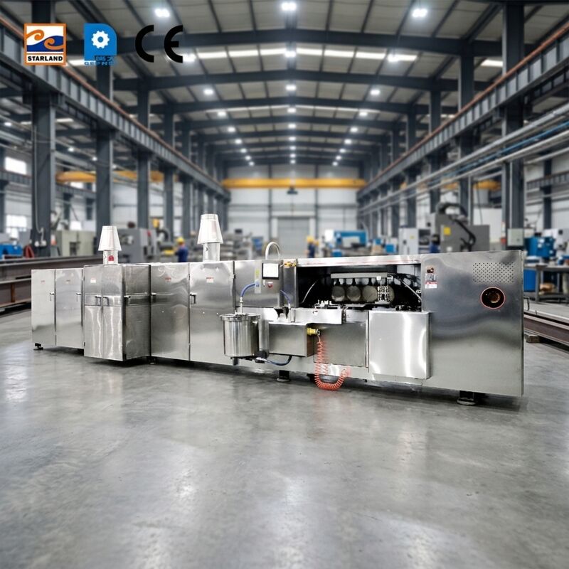 Máy làm bánh wafer bằng thép không gỉ Thiết bị công nghiệp để sản xuất bánh wafer giòn trong ngành chế biến thực phẩm
