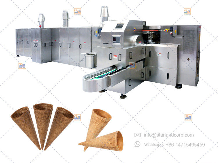 PLC Ice Cream Cone Making Machine Plant Waffle Cone Sản xuất dây chuyền với bảo hành một năm