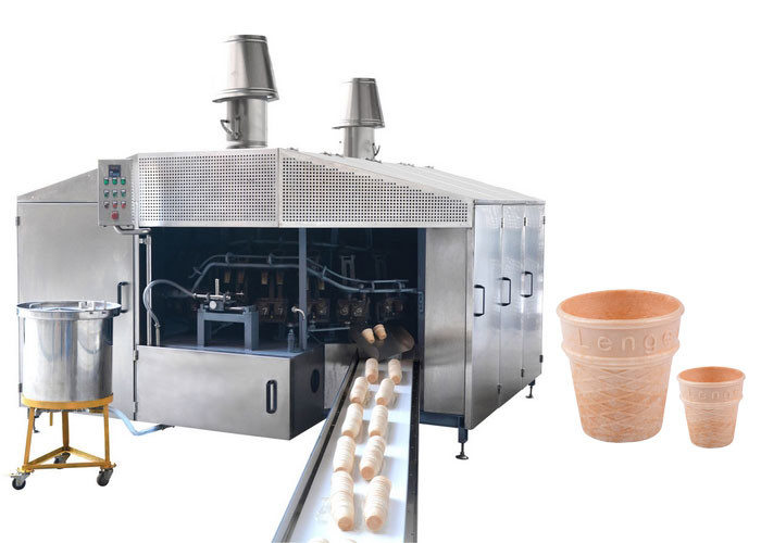 Máy làm bánh wafer tự động 1.0HP, máy làm bánh kem Với 4-5 LPG tiêu hao