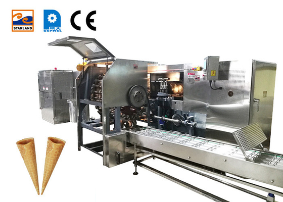 Dây chuyền sản xuất hình nón đường cán Máy làm kem ốc quế thương mại