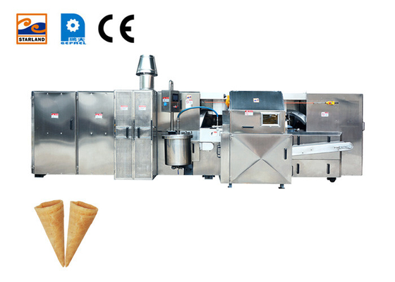 Dây chuyền sản xuất hình nón đường 5000 chiếc / H Máy làm hình nón với 55 tấm nướng