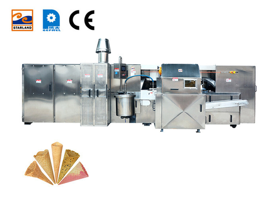 Dây chuyền sản xuất đường hình nón 5kg / giờ Máy làm hình nón với 51 tấm nướng