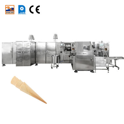 Máy làm nón kem thương mại PLC Barquillo với dây chuyền sản xuất tự động