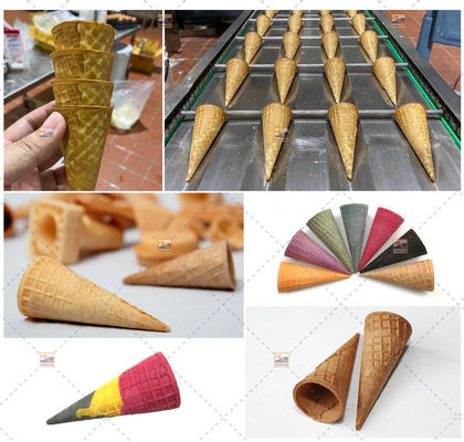 Đồ ăn nhẹ Máy làm kem Wafer Cone 5400Cones / Giờ